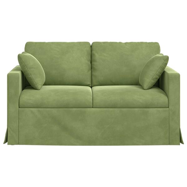 Grote foto vidaxl bank lichtgroen 138 x 78 x 80 cm fluweel huis en inrichting bankstellen