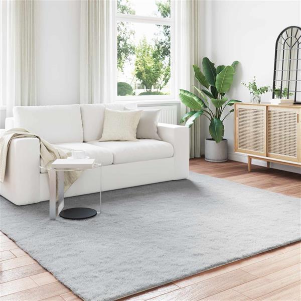 Grote foto vidaxl antislip neplederen konijnenbont vloerkleed olite grijs huis en inrichting vloerbedekking en kleden