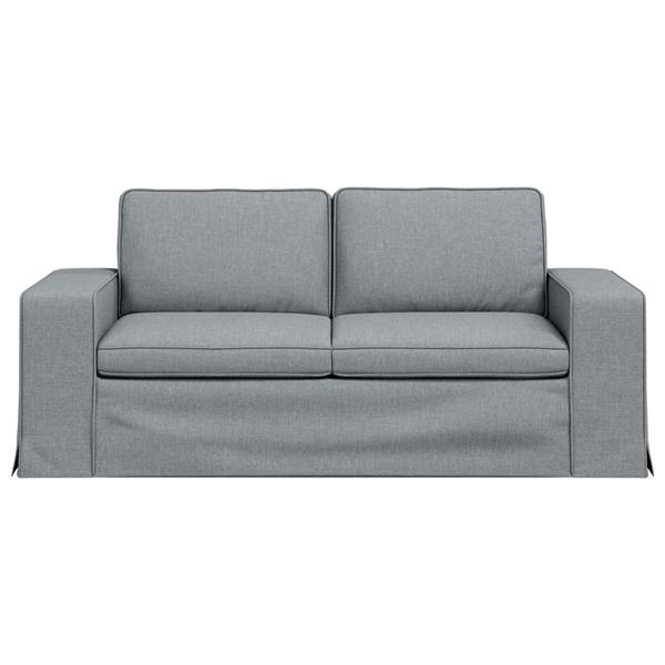 Grote foto vidaxl bank lichtgrijs 182 x 80 x 82 cm stof huis en inrichting bankstellen