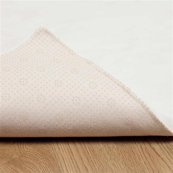 Grote foto vidaxl antislip neplederen konijnenbont vloerkleed olite cr me huis en inrichting vloerbedekking en kleden