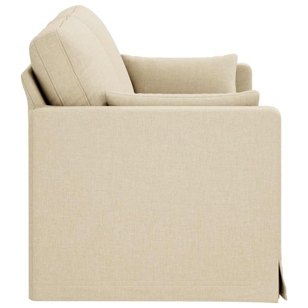 Grote foto vidaxl bank cr me 158 x 78 x 80 cm stof huis en inrichting bankstellen