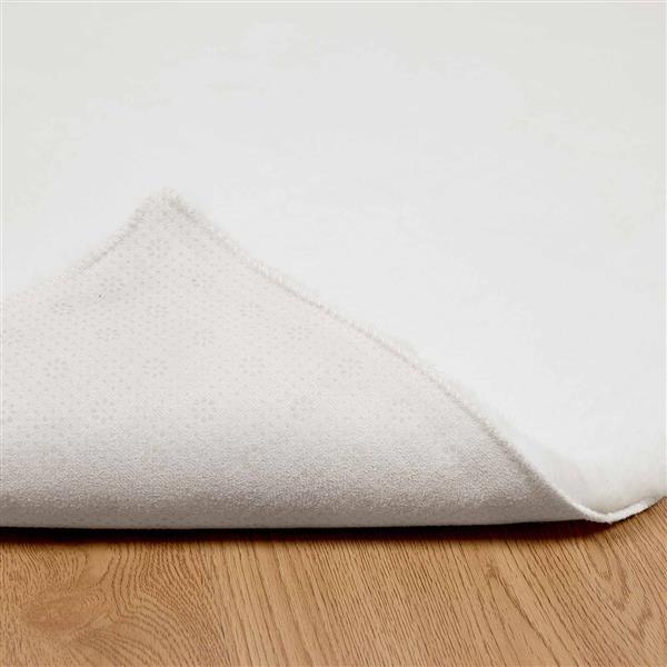 Grote foto vidaxl antislip neplederen konijnenbont vloerkleed olite wit polyester huis en inrichting vloerbedekking en kleden