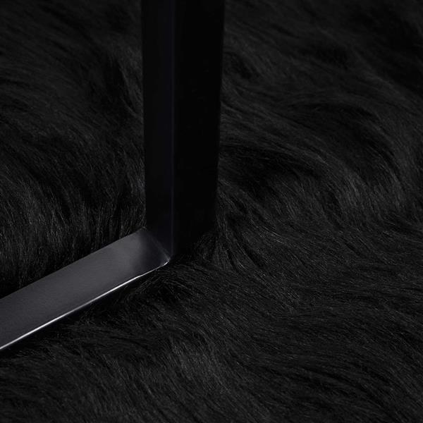 Grote foto vidaxl tapijt van imitatie tafalla zwart 50 x 80 cm polyester huis en inrichting vloerbedekking en kleden