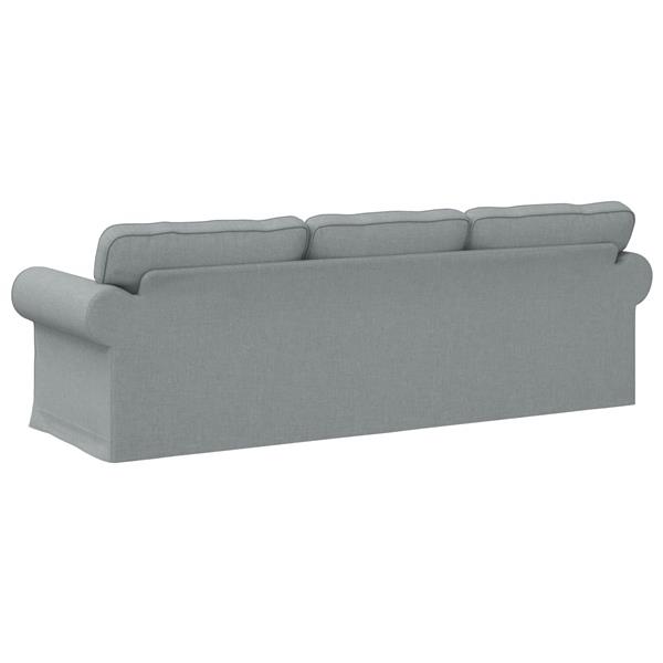 Grote foto vidaxl bank lichtgrijs 245 x 82 x 80 cm stof huis en inrichting bankstellen