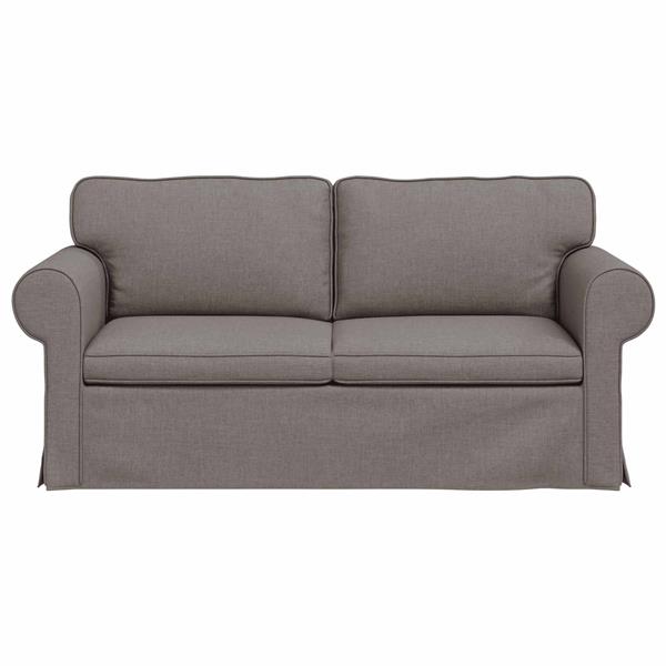 Grote foto vidaxl bank taupe 175 x 82 x 80 cm stof huis en inrichting bankstellen