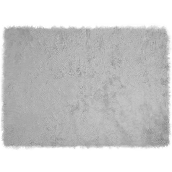 Grote foto vidaxl tapijt van imitatie tafalla grijs 160 x 230 cm polyester huis en inrichting vloerbedekking en kleden