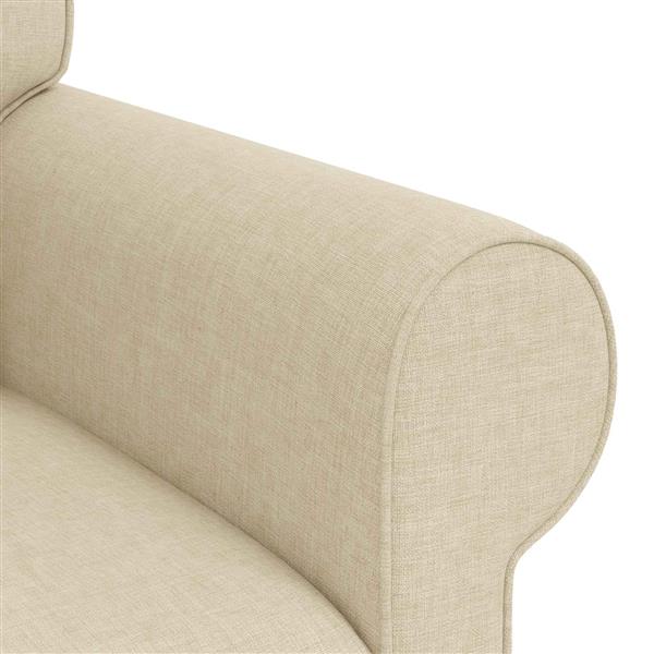 Grote foto vidaxl bank cr me 95 x 82 x 80 cm stof huis en inrichting bankstellen