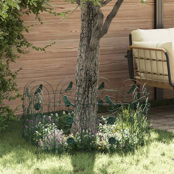 Grote foto vidaxl tuinhek latwerk groen 308 5 x 54 5 x 0 3 cm tuin en terras tuindecoratie