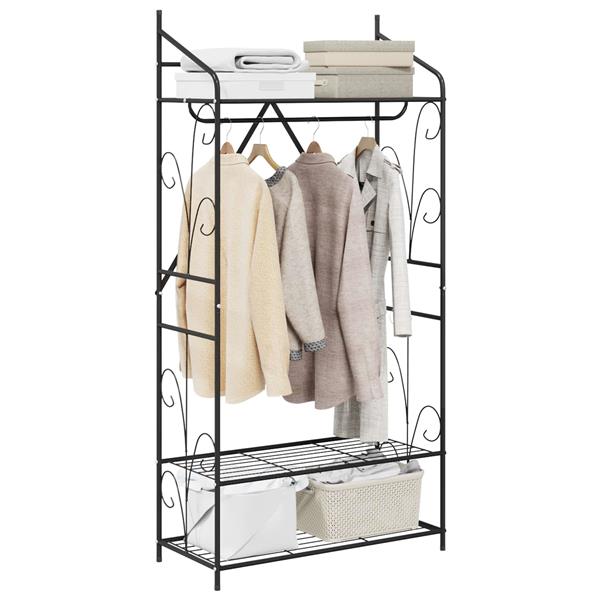 Grote foto vidaxl open kledingkast effen 78 x 36 x 158 cm huis en inrichting overige