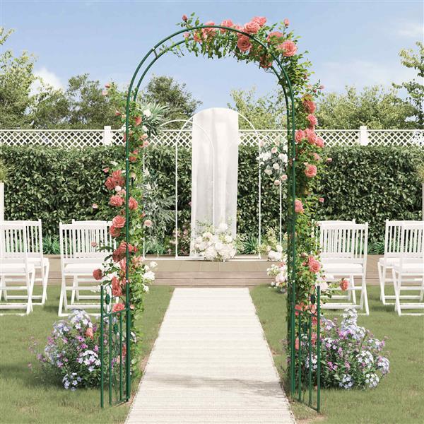 Grote foto vidaxl tuin boog met slot groen 102 x 50 x 218 cm tuin en terras overige tuin en terras