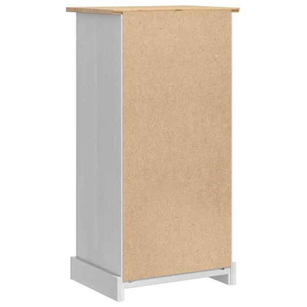 Grote foto vidaxl nachtkastje corona wit 53 x 39 x 103 cm massief grenenhout huis en inrichting complete slaapkamers