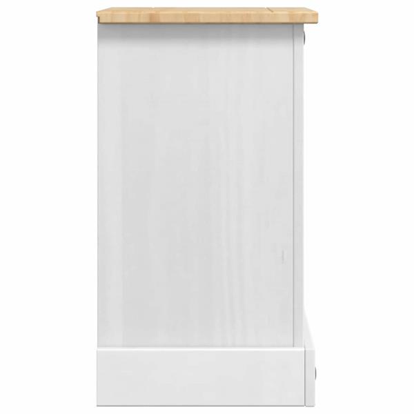 Grote foto vidaxl nachtkastje corona wit 35 x 32 5 x 58 cm massief grenenhout huis en inrichting complete slaapkamers