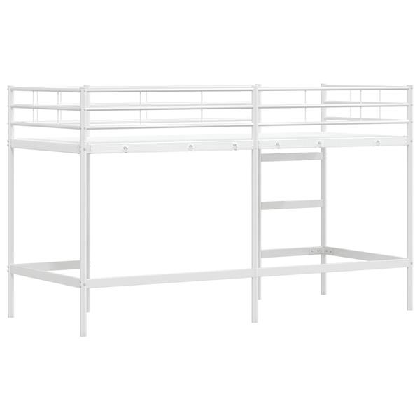 Grote foto vidaxl loftbed voor kids wit 74 5 x 190 cm staal antiek en kunst stoelen en banken