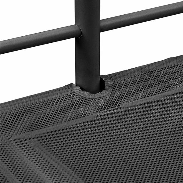 Grote foto vidaxl loftbed voor kids zwart 90 x 200 cm staal antiek en kunst stoelen en banken