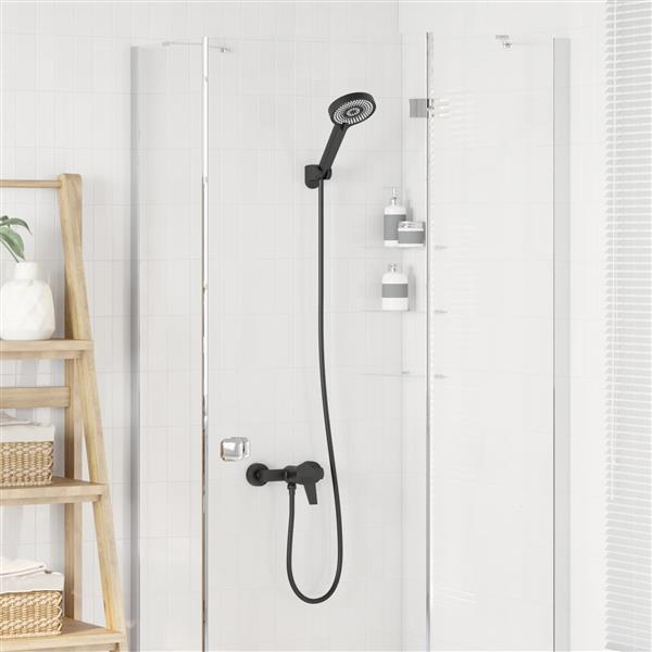 Grote foto vidaxl doucheset zwart g 1 2 inch koper doe het zelf en verbouw sanitair