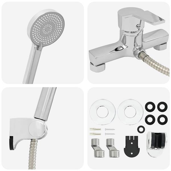 Grote foto vidaxl doucheset chroom g 1 2 inch koper doe het zelf en verbouw sanitair