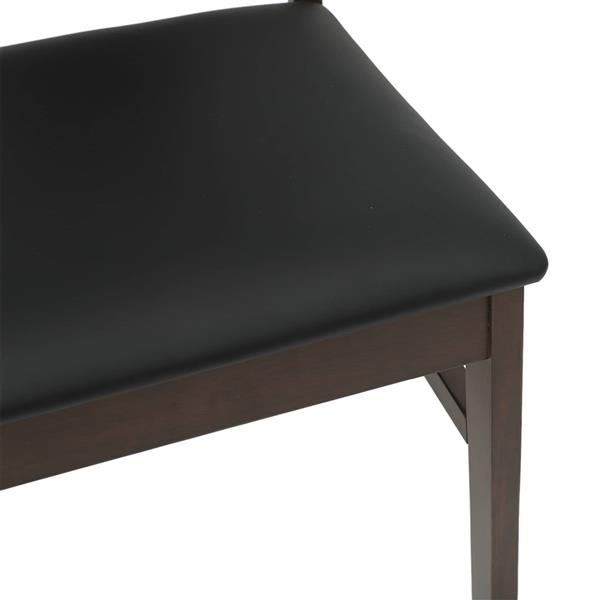 Grote foto vidaxl eetkamerstoel 2 pcs lichtbruin en zwart massief rubberhout huis en inrichting stoelen