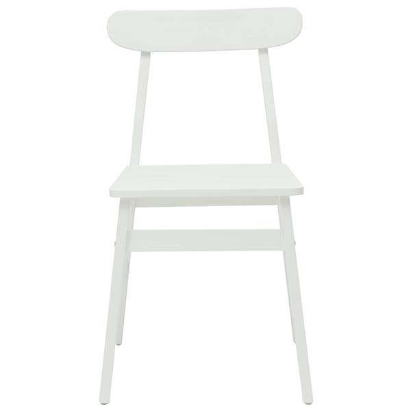 Grote foto vidaxl eetkamerstoel 2 pcs wit 43 x 44 5 x 77 cm massief rubberhout huis en inrichting stoelen