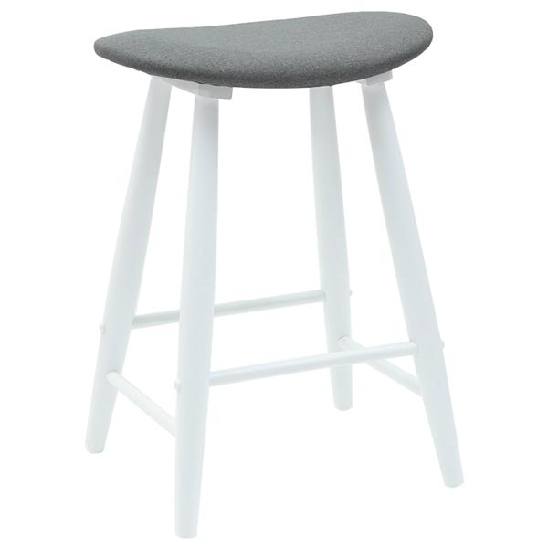 Grote foto vidaxl eettafelstoelen 2 pcs wit 46 x 37 x 63 cm massief rubberhout huis en inrichting stoelen