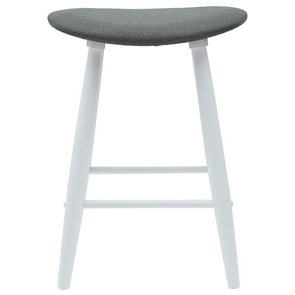 Grote foto vidaxl eettafelstoelen 2 pcs wit 46 x 37 x 63 cm massief rubberhout huis en inrichting stoelen