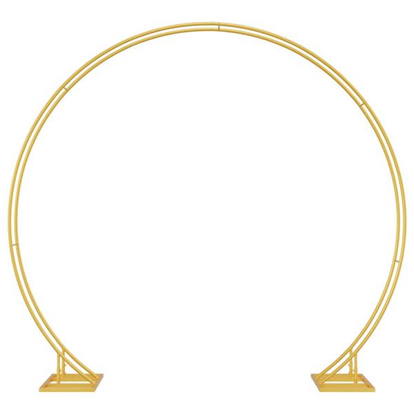 Grote foto vidaxl trouwrand goud 220 x 45 x 200 cm staal tuin en terras overige tuin en terras