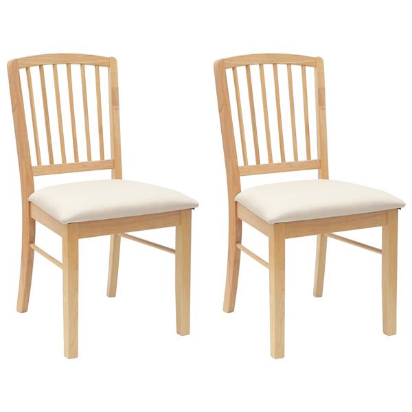 Grote foto vidaxl eettafelstoelen 2 pcs naturel 50 x 52 5 x 91 cm huis en inrichting stoelen