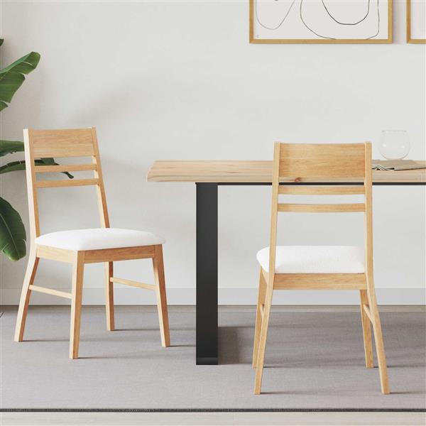 Grote foto vidaxl eettafelstoelen 2 pcs naturel 43 x 54 x 89 cm huis en inrichting stoelen