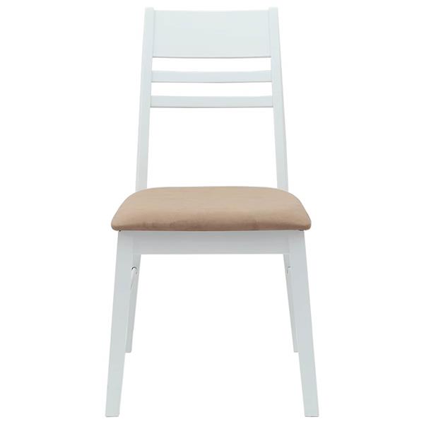 Grote foto vidaxl eettafelstoelen 2 pcs wit 43 x 54 x 89 cm massief rubberhout huis en inrichting stoelen