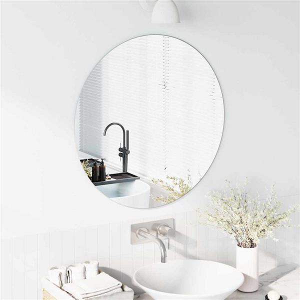 Grote foto vidaxl wandspiegel rond 70 cm gehard glas antiek en kunst spiegels