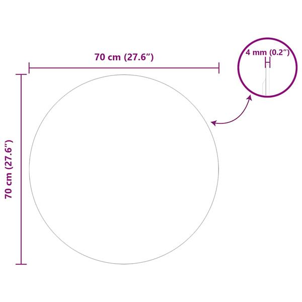Grote foto vidaxl wandspiegel rond 70 cm gehard glas antiek en kunst spiegels