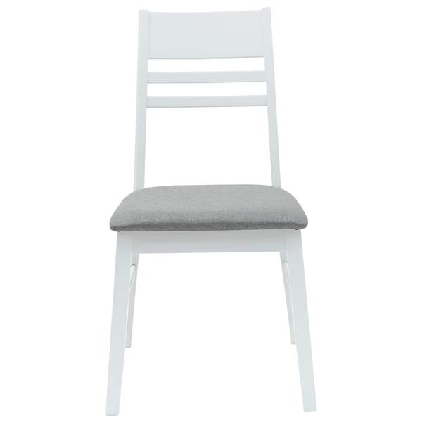 Grote foto vidaxl eettafelstoelen 2 pcs wit 43 x 54 x 89 cm massief rubberhout huis en inrichting stoelen