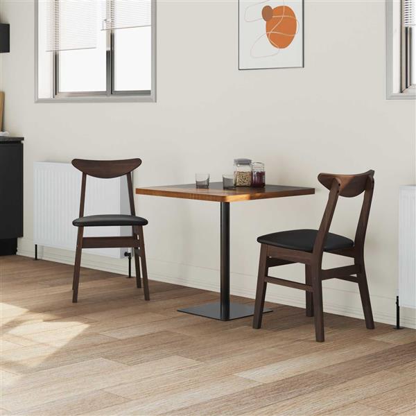 Grote foto vidaxl eettafelstoelen 2 pcs licht bruin 42 x 47.5 x 81 cm huis en inrichting stoelen