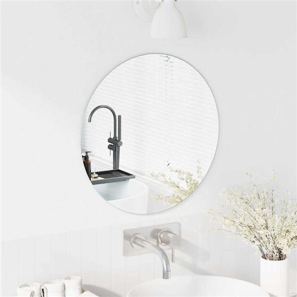 Grote foto vidaxl wandspiegel rond 50 cm gehard glas antiek en kunst spiegels