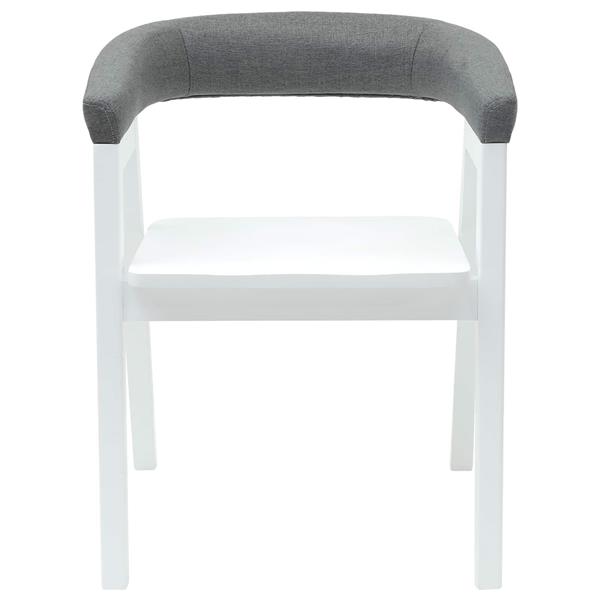 Grote foto vidaxl eettafelstoelen 2 pcs wit 54 x 57 x 73 cm massief rubberhout huis en inrichting stoelen