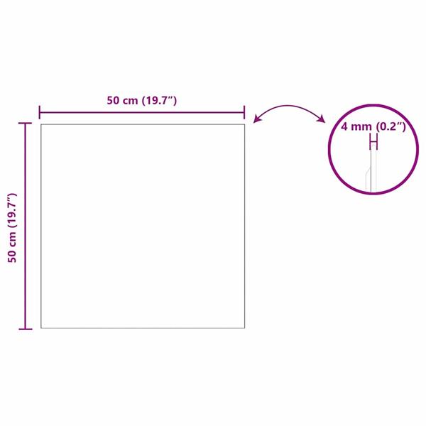 Grote foto vidaxl wandspiegel vierkant 50 x 50 cm gehard glas antiek en kunst spiegels