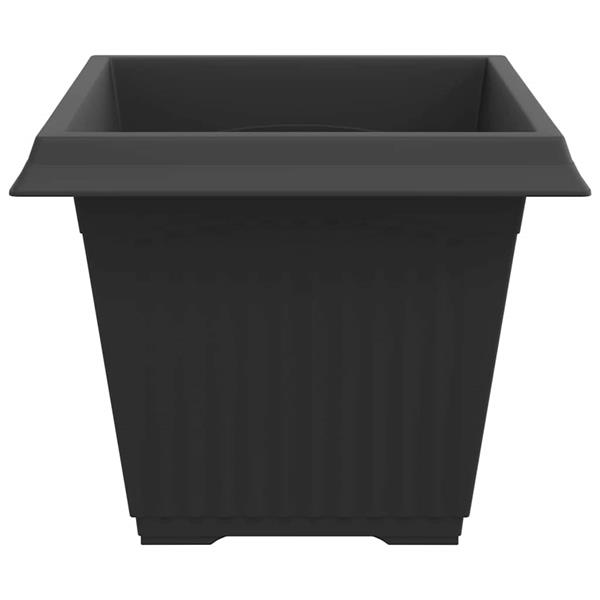 Grote foto vidaxl vierkante bloempot 24 pcs zwart 43 x 43 x 33 5 cm kunststof tuin en terras overige tuin en terras