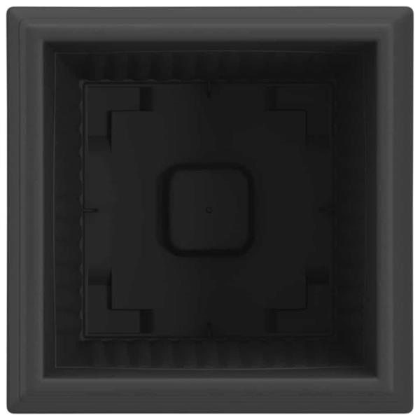 Grote foto vidaxl vierkante bloempot 6 pcs zwart 23 x 23 x 17 5 cm kunststof tuin en terras overige tuin en terras