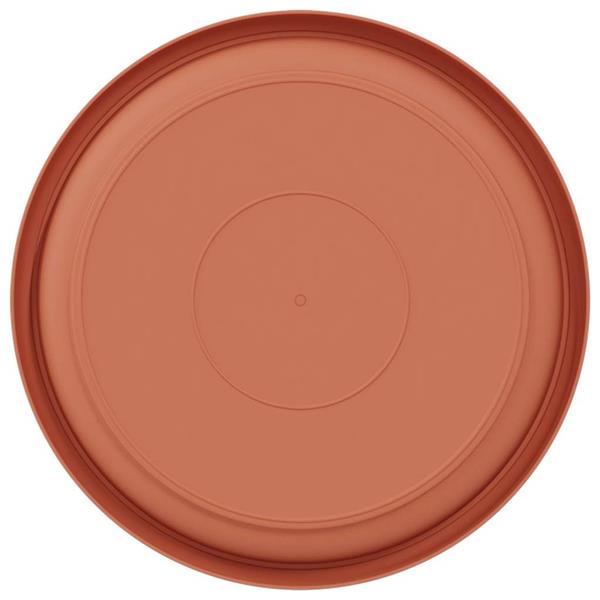 Grote foto vidaxl ronde bloemenschalen 24 pcs baksteenrood 21 5 x 2 5 cm tuin en terras overige tuin en terras