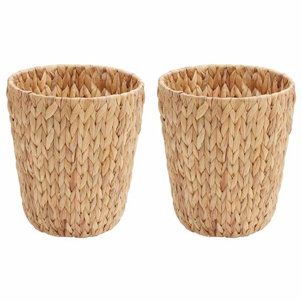Grote foto vidaxl afvalpapier bakken 2 pcs naturel 26 x 26 x 29 cm waterhyacint doe het zelf en verbouw materialen en producten