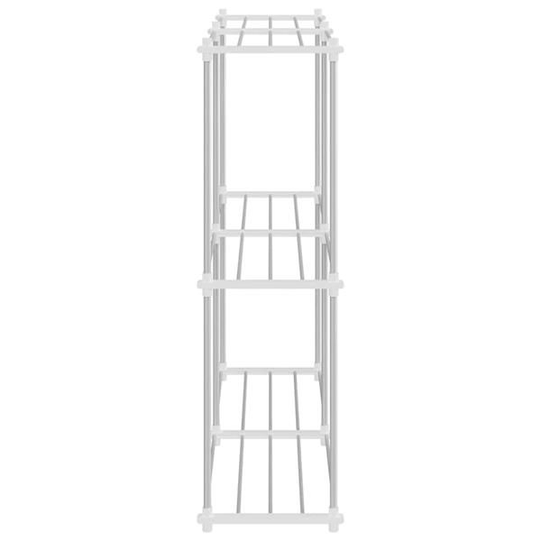 Grote foto vidaxl buisvormige plank met opslag wit 86 x 27 x 90 cm aluminium huis en inrichting overige