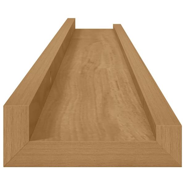 Grote foto vidaxl wandplank met plank 4 pcs bruin 80 x 9 x 3 cm bewerkt hout huis en inrichting woningdecoratie