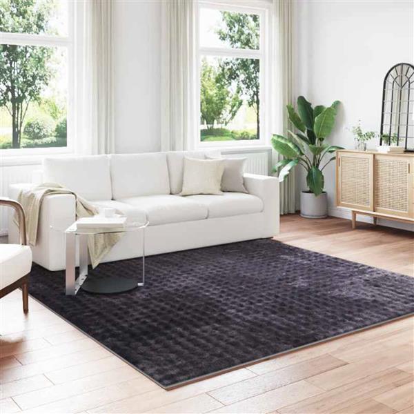 Grote foto vidaxl vloerkleden vierkant sirolo beige 200 x 200 cm polyester huis en inrichting vloerbedekking en kleden