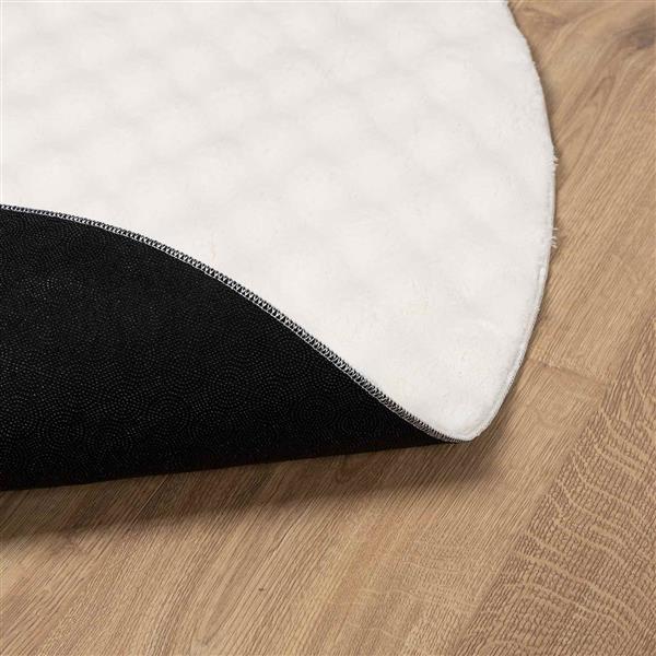 Grote foto vidaxl vloerkleden rond sirolo cr me 120 cm polyester huis en inrichting vloerbedekking en kleden