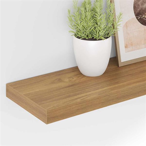 Grote foto vidaxl wandplank wandgemonteerd bruin 90 x 23 5 x 4 cm bewerkt hout huis en inrichting woningdecoratie