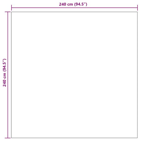 Grote foto vidaxl vloerkleden vierkant lugo cr me 240 x 240 cm polyester huis en inrichting vloerbedekking en kleden