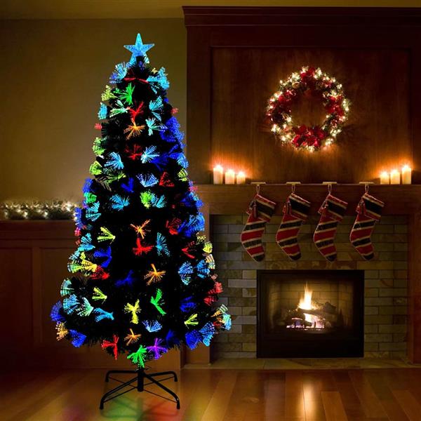 Grote foto vidaxl kunstkerstboom met 210 led met standaard groen 180 cm pvc diversen overige diversen