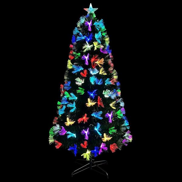 Grote foto vidaxl kunstkerstboom met 160 led met standaard groen 150 cm pvc diversen overige diversen