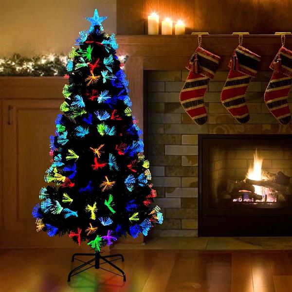 Grote foto vidaxl kunstkerstboom met 120 led met standaard groen 120 cm pvc diversen overige diversen