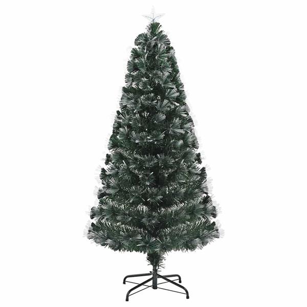 Grote foto vidaxl kunstkerstboom met 120 led met standaard groen 120 cm pvc diversen overige diversen