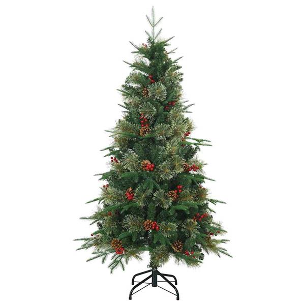 Grote foto vidaxl kunstmatige inklapbare kerstboom groen 150 cm pvc pe en staal diversen overige diversen